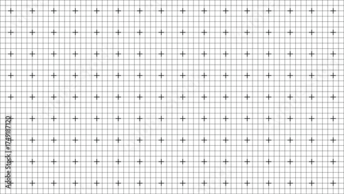 Dense engineering grid with cross points on seamless white background minimal structure layout for precision drawing scientific blueprint mathematics paper schematic background diagram