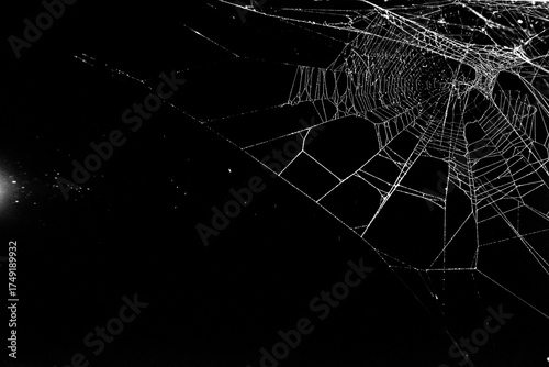 spider web on a dark background