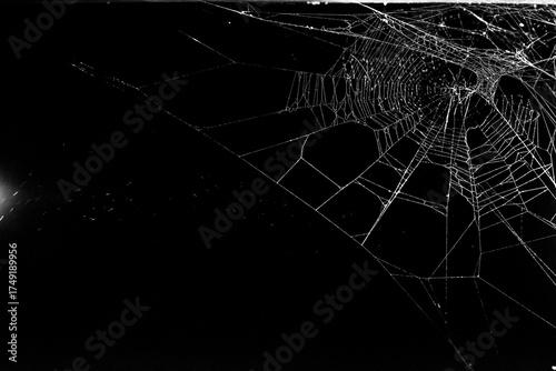 spider web on a dark background