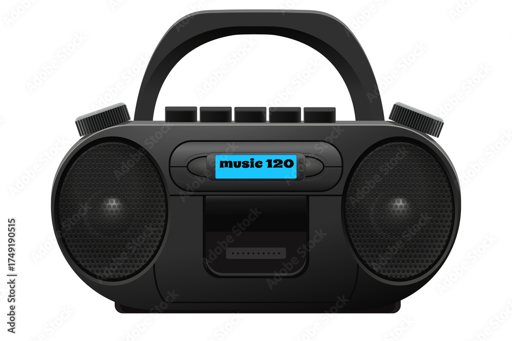 Fototapeta premium An elegant single cassette recorder with nostalgia.