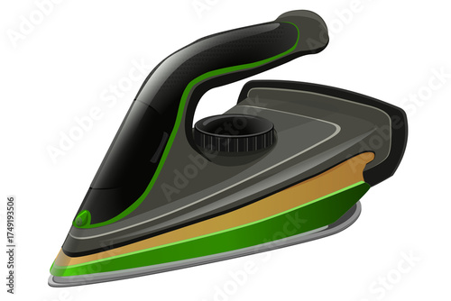 Wall Mural Illustration of a modern iron for ironing clothes.