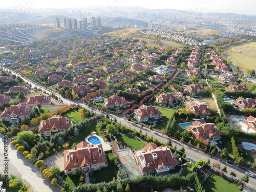 High end single family homes in Ankara at the intersection Alacaatli, Incek and Beytepe neighborhoods . 