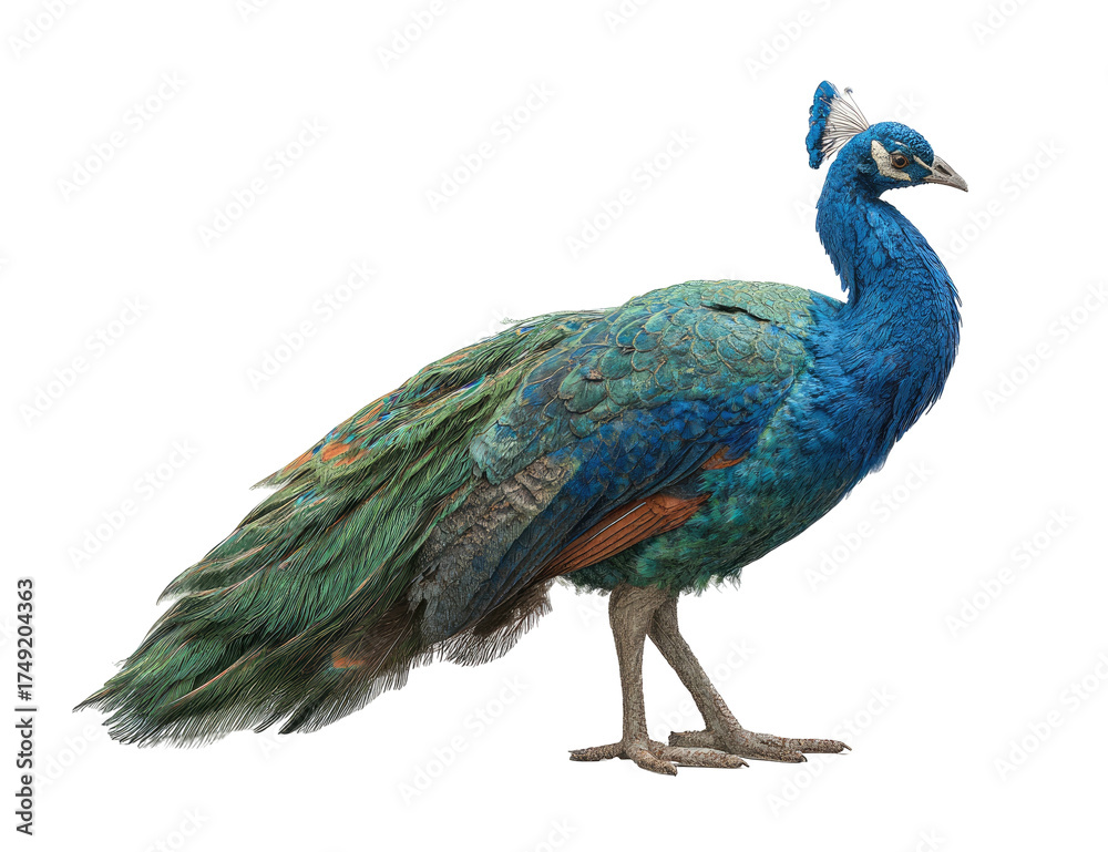 Obraz premium Side view of a peacock (6)