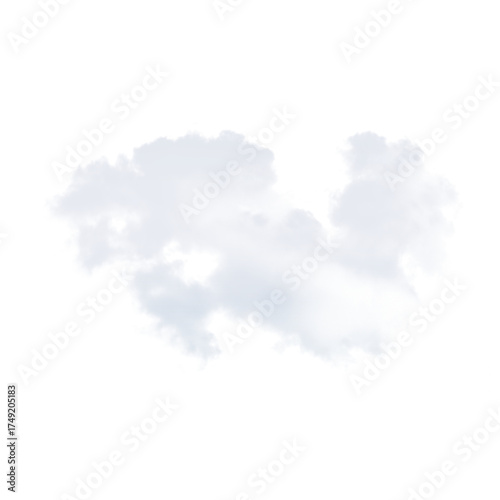 A white cloud like shape with jagged edges isolated against a black background in a digital image on transparent background