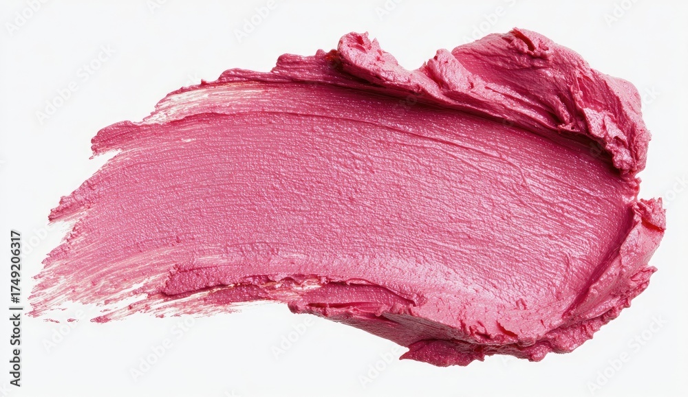 Fototapeta premium Pink lipstick swatch, smudged texture