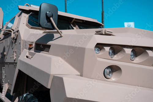 Close-up of a military combat vehicle