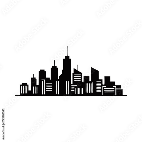 City skyline silhouette vector