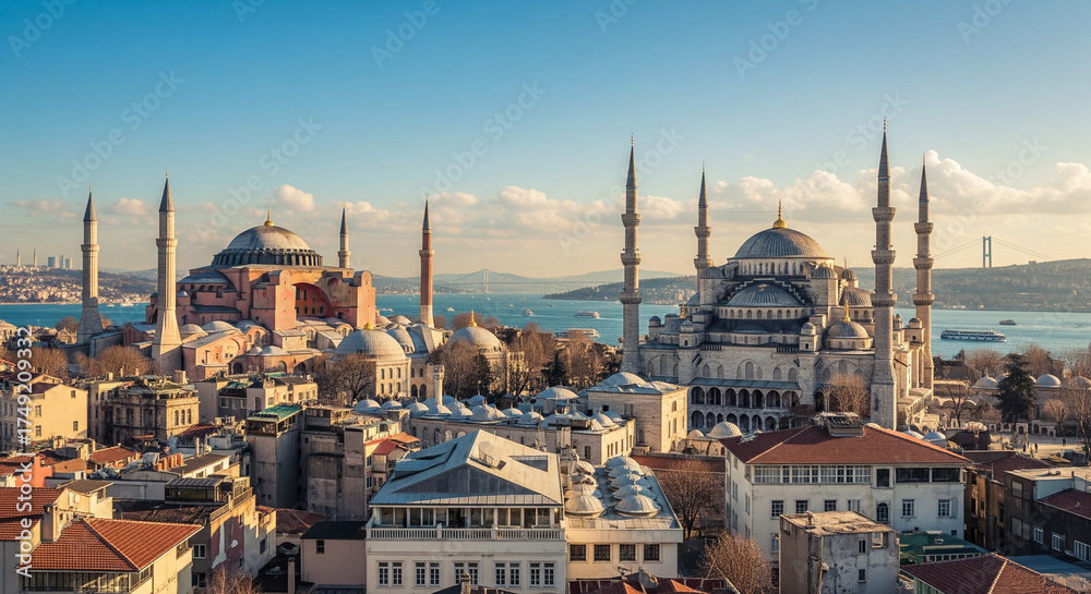Obraz premium view of the city of istanbul