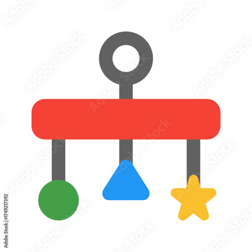 crib toy flat icon
