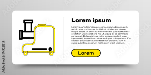 Line Kitchen meat grinder icon isolated on white background. Colorful outline concept. Vector