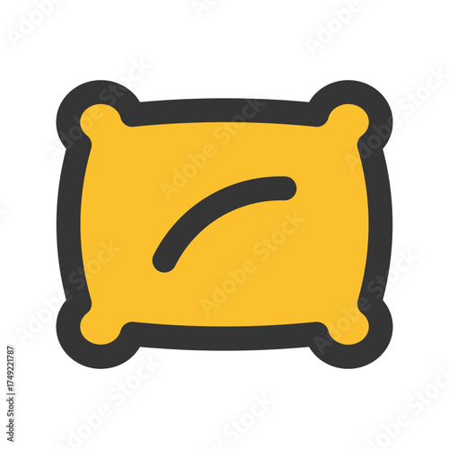 pillow flat line icon