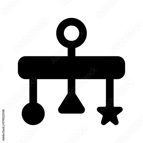 crib toy glyph icon