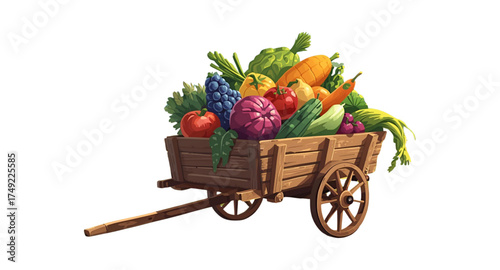Cart with harvest