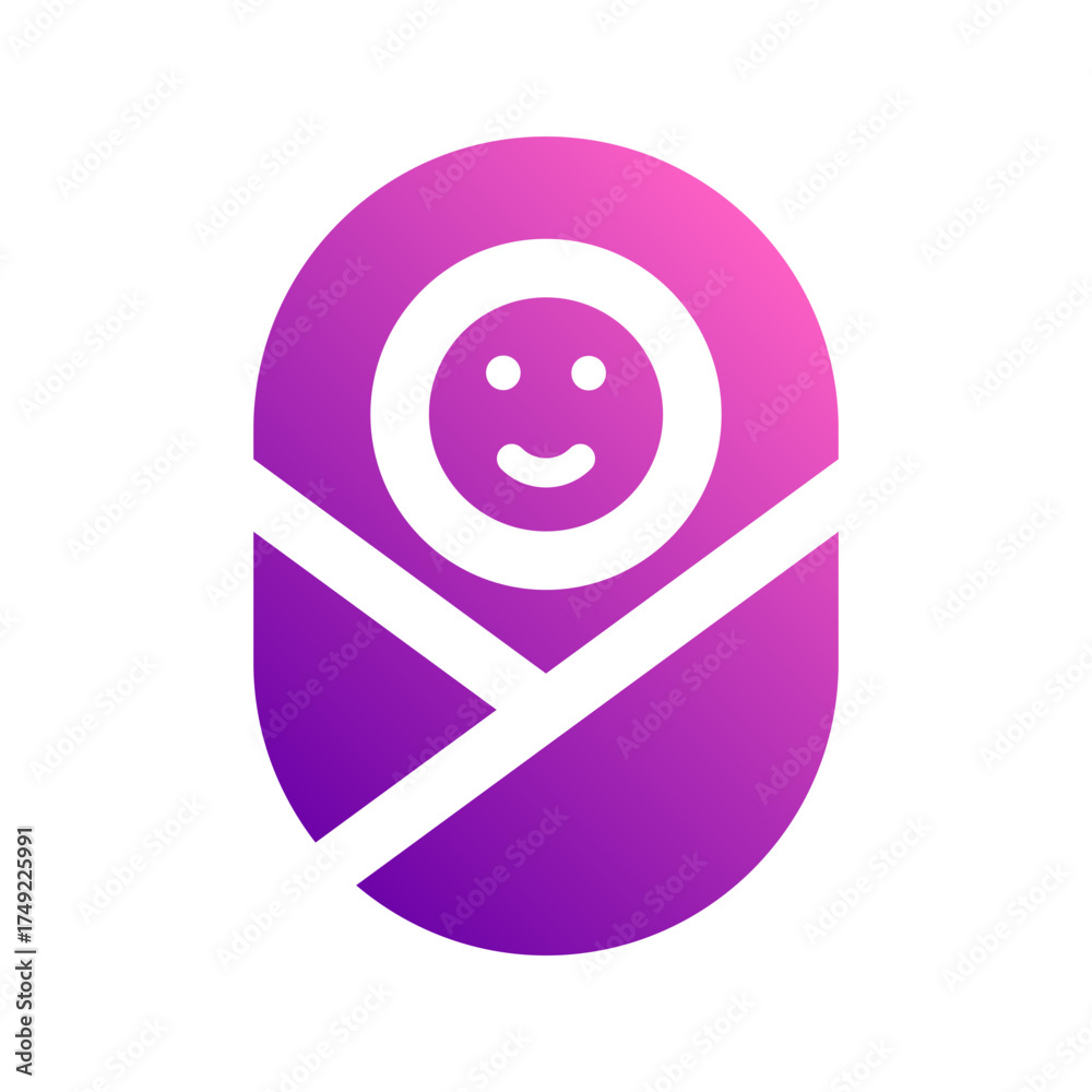 Obraz premium newborn gradient icon