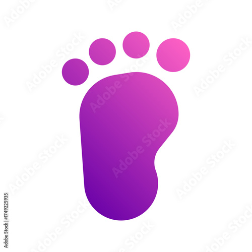 foot print gradient icon
