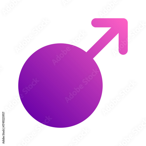 male gender gradient icon