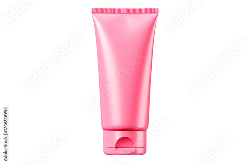 pink cosmetic tube isolated