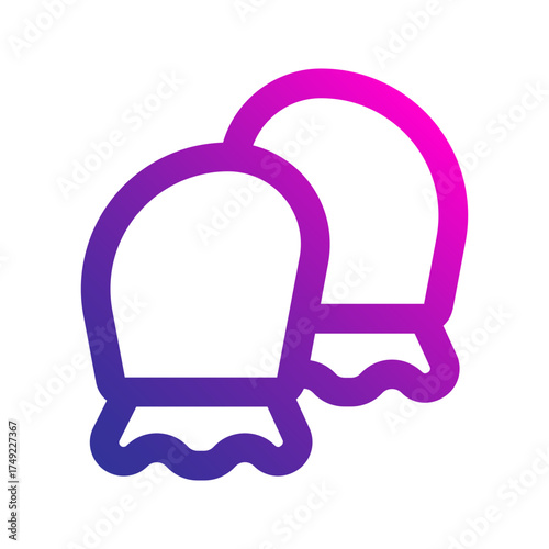 baby gloves gradient icon