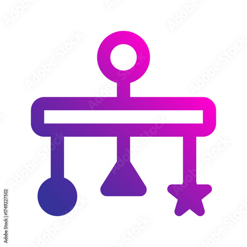 crib toy gradient icon