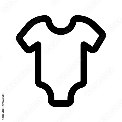 baby onesie line icon