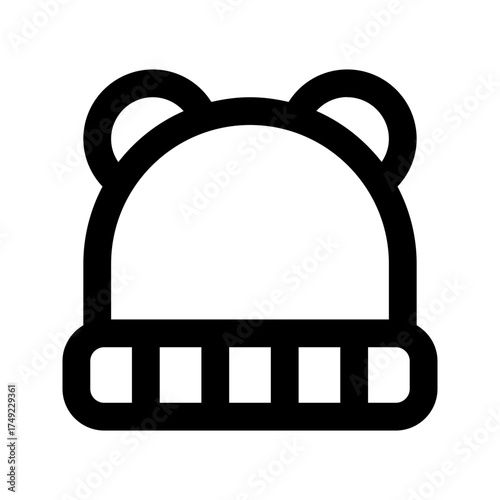 baby hat line icon