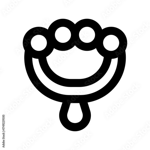 rattle line icon