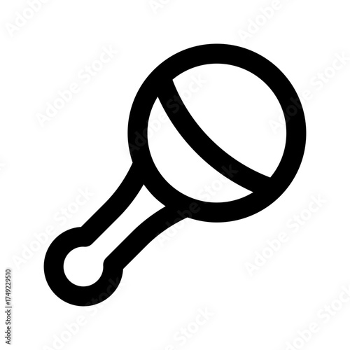 rattle line icon