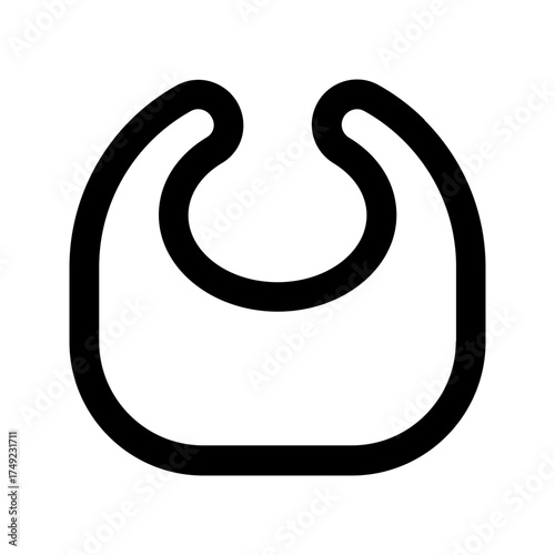 baby bib line icon