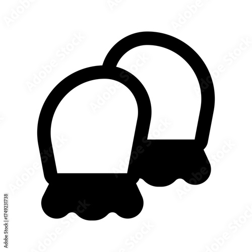 baby gloves line icon