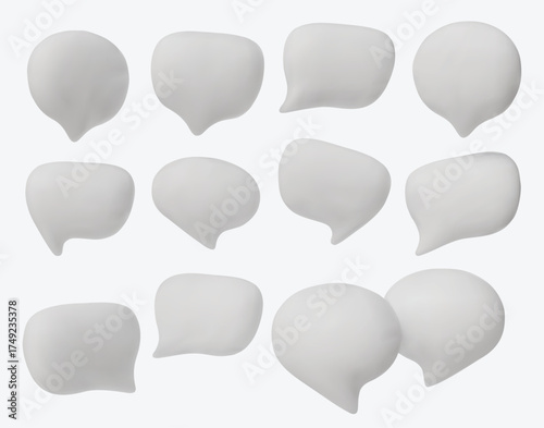 Collection of speech bubbles , representing online chatting, comments, conversations, and social network communication.