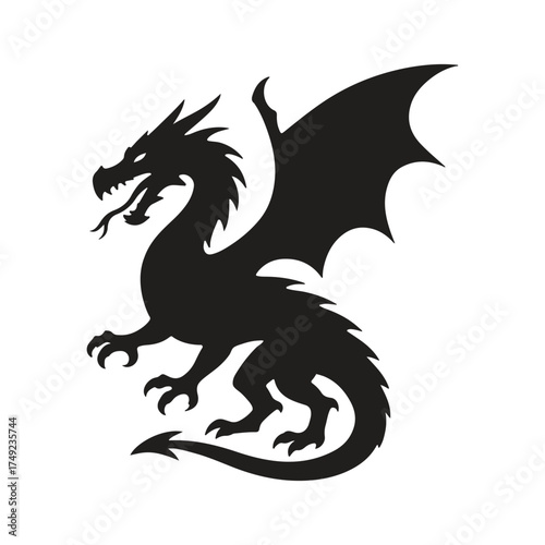 black dragon vector