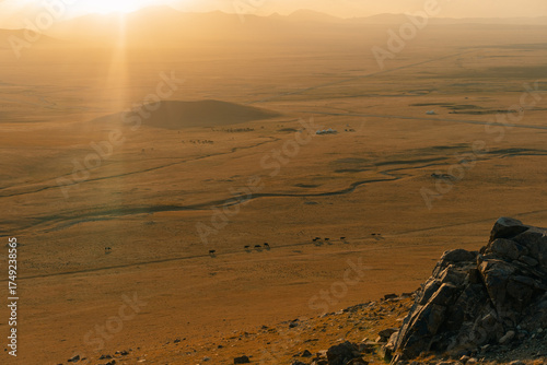 The road across the Tien Shan Mountains to Song - Kul Lake , Kyrgyzstan