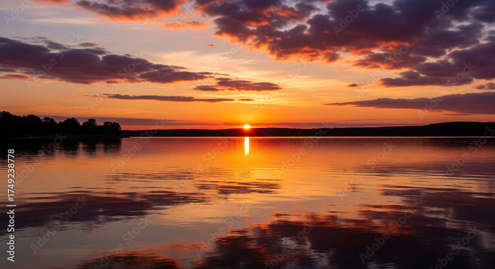 Fototapeta premium sunset over the sea