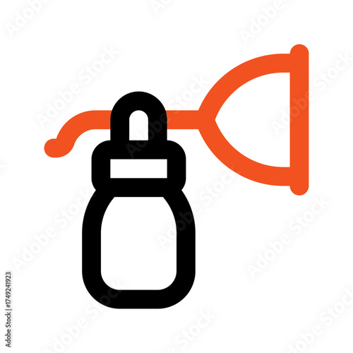 breast pump outline color icon