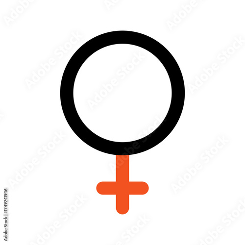 female gender outline color icon