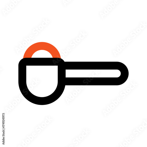 milk powder outline color icon