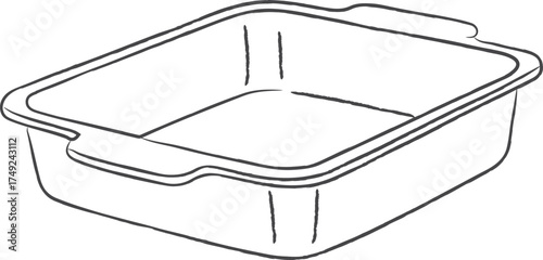 Rectangular roasting pan with rolled rim and handles