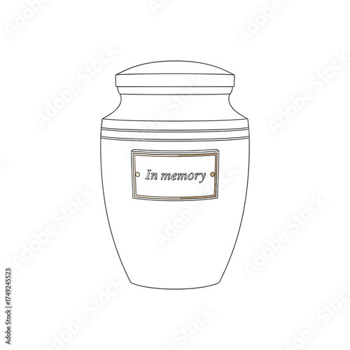 Urn with “In memory” label