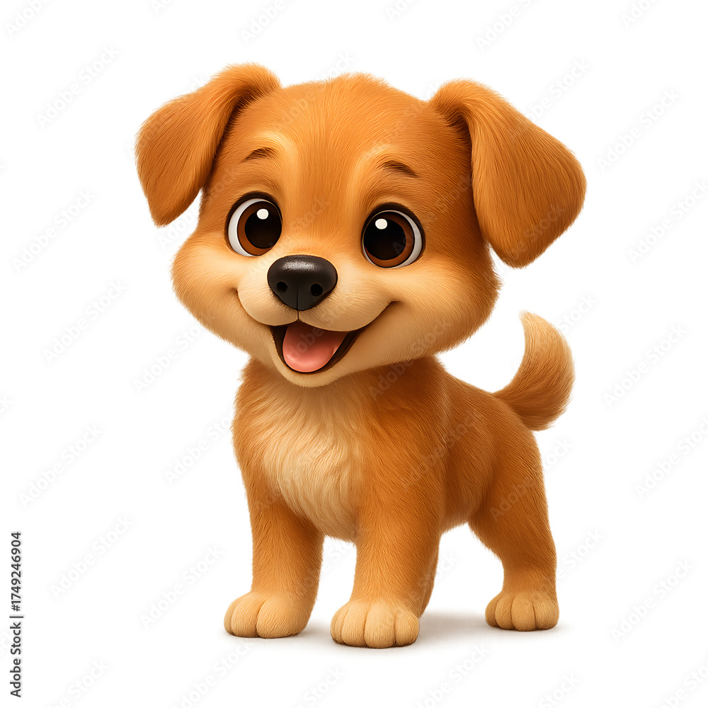 Obraz premium 3D Playful Puppy