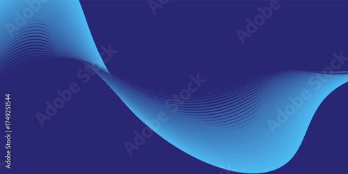Modern background with waves for banner. Medium banner size. Vector background with lines. Element for abstract modern simple