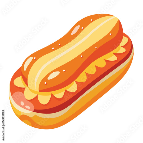 Eclair Sweet Pastry Cream Filled Treat Dessert Delicious Classic Food