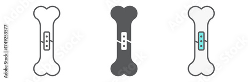 Orthopedic surgery icon, medical and equipment, joint surgery sign, vector graphics, a linear pattern on a white background. editable stroke