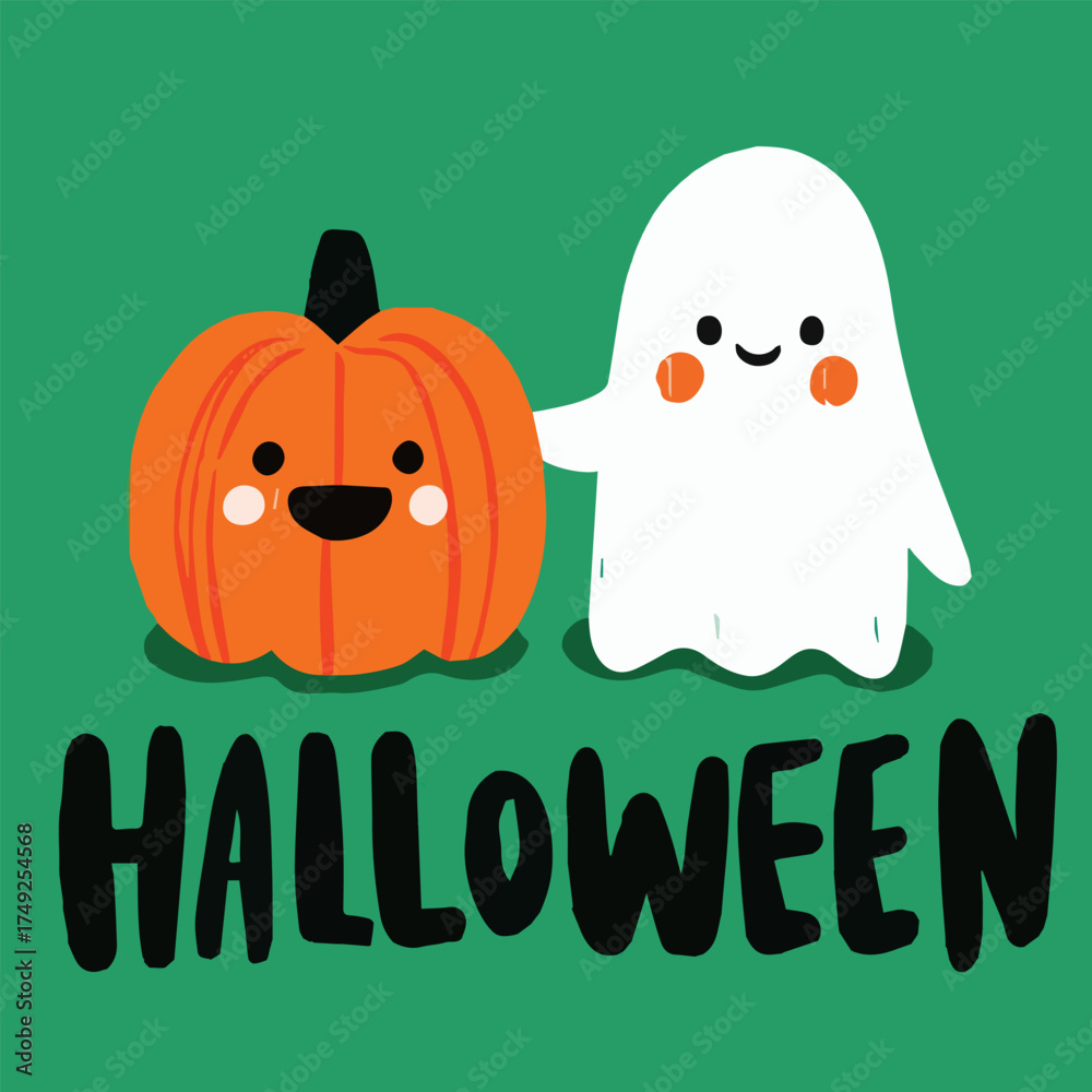 Obraz premium Happy Halloween. bright cartoon greeting card or banner design