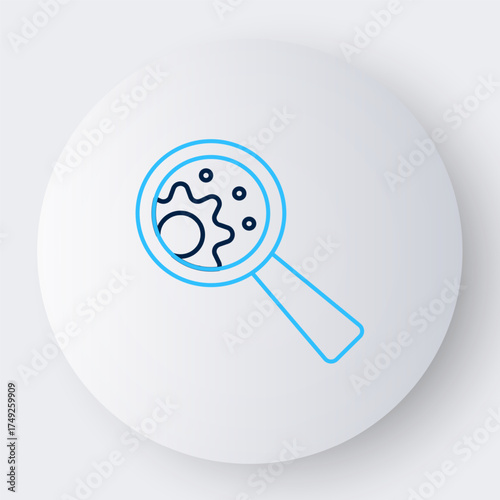 Line GMO icon isolated on white background. Genetically modified organism acronym. Dna food modification. Colorful outline concept. Vector