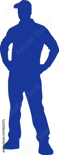 Creative design of worker man illustration