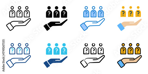 Shortage icon set multiple style collection 
