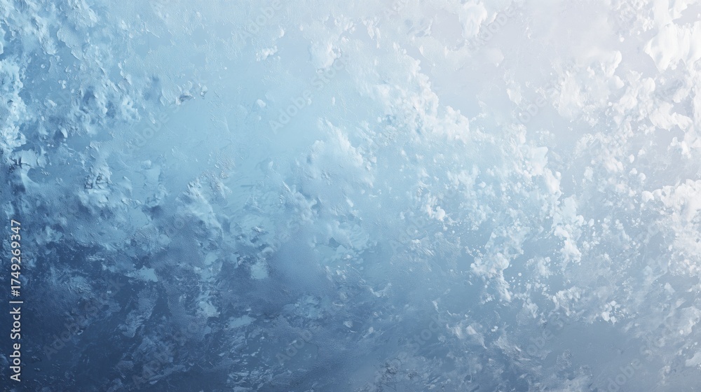 Obraz premium Cold abstract winter background with icy textured surface and soft light