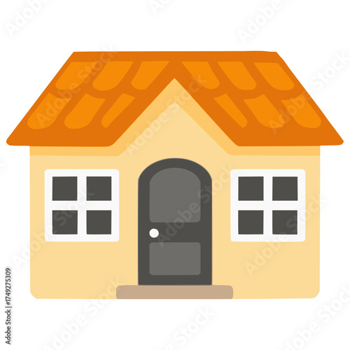 simple cozy home minimalist style flat color vector illustration template design