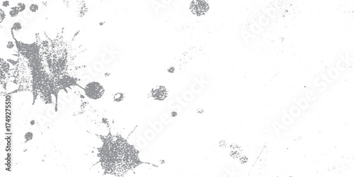 Grunge splatter texture background gray ink blots and splatters abstract vector illustration for design elements