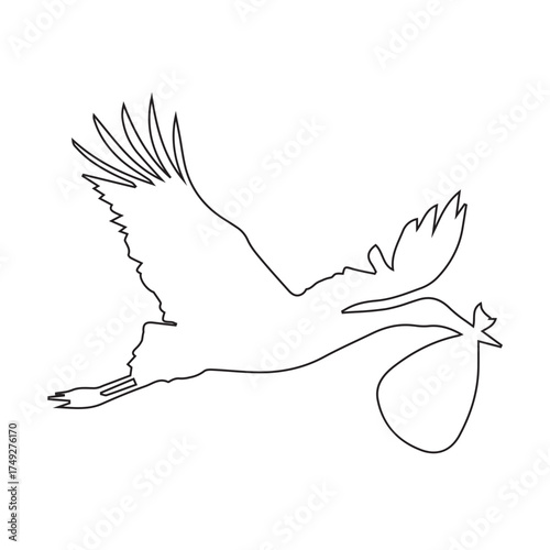 Stork Delivering Baby